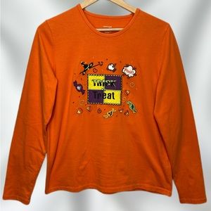 Ladies Club Halloween Long Sleeved T- Shirt Size PL